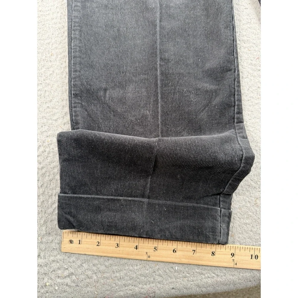 Polo Ralph Lauren Hammond Pant Mens 42x33 Black Pleated Corduroy Trousers